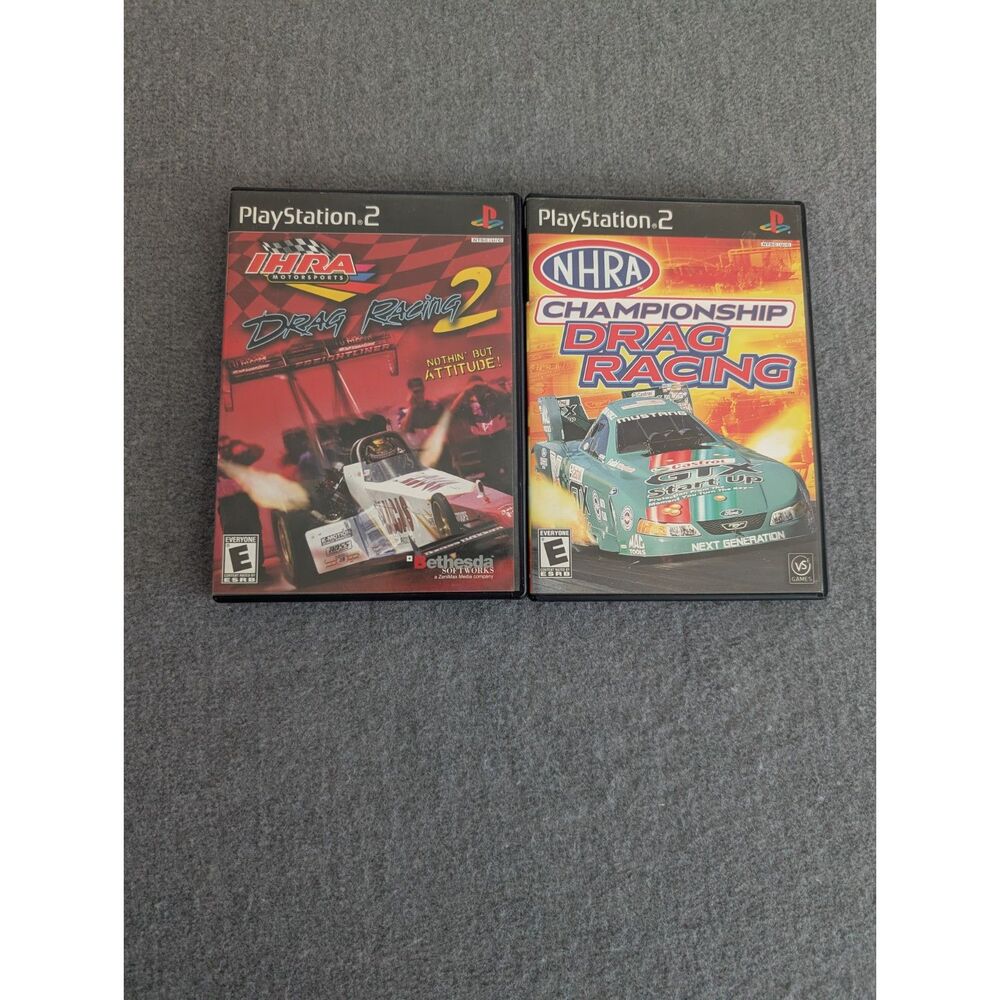 PS2 IHRA Drag Racing 2 & NHRA Championship Drag Racing Video Game Lot